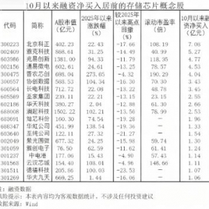 存储芯片价格持续攀升迎来“超级周期” 融资资金涌入这些股 ... ...